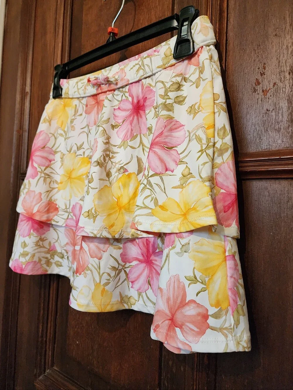 LoveShackFancy x Hurley Lmtd Ed. Tiered Ruffle HawaiianFlower Skirt-Girls Large